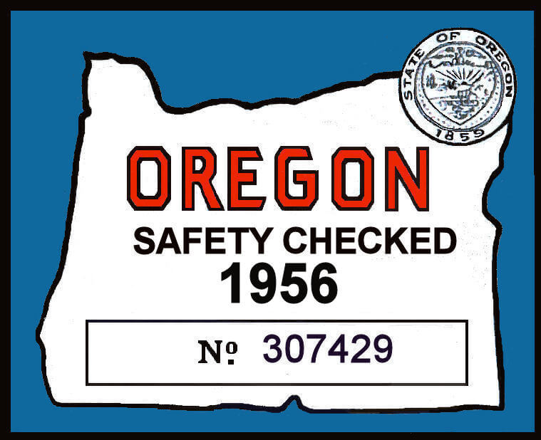 (image for) 1956 Oregon Safety Check Inspection sticker